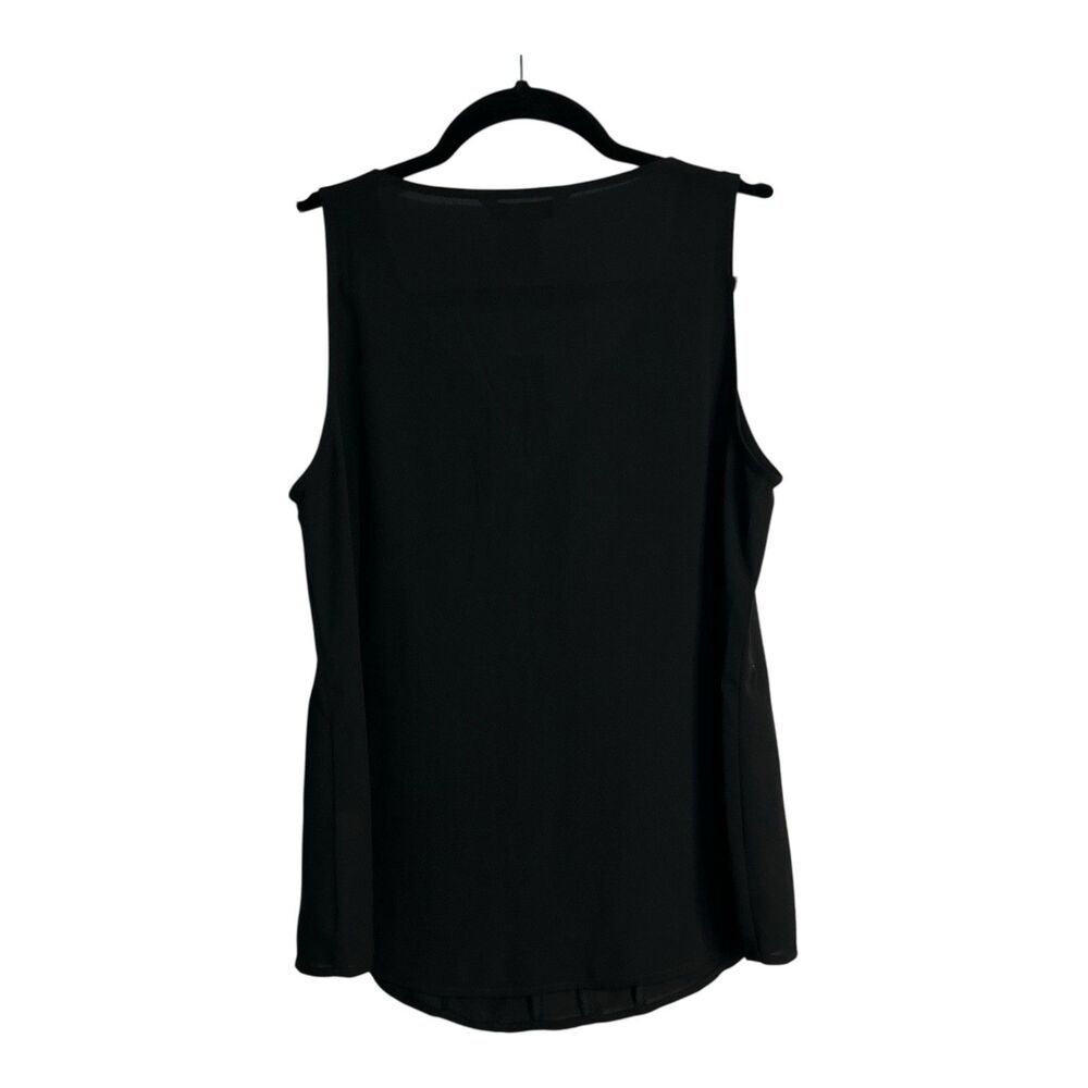 WHITE HOUSE BLACK MARKET Sleeveless Flounce Ruffled Blouse Top WHBM Size 4 NWT - Picture 2 of 14